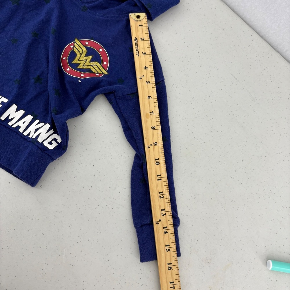 Wonder Woman Girls XS Navy Hoodie Hero In The Making Pullover DC Comic Costume‎ - Picture 4 of 8